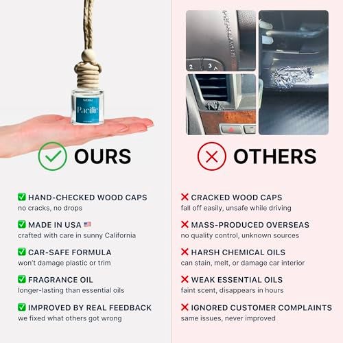 AirDrive Car Air Freshener Vanilla 2 Pack Hanging Air Freshener Diffuser, Cute Car Accessories Vanilla & Cake Air Freshner for Women & Men Gift, Non-Toxic Car Scent Long Lasting Oil Diffuser, Made in USA - Image 2