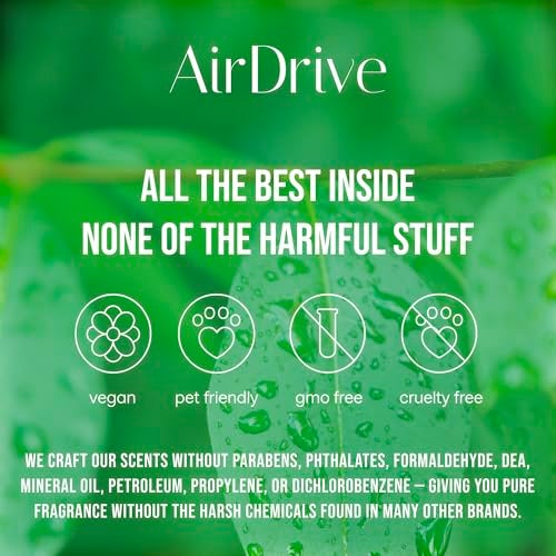 AirDrive Car Air Freshener Vanilla 2 Pack Hanging Air Freshener Diffuser, Cute Car Accessories Vanilla & Cake Air Freshner for Women & Men Gift, Non-Toxic Car Scent Long Lasting Oil Diffuser, Made in USA - Image 5