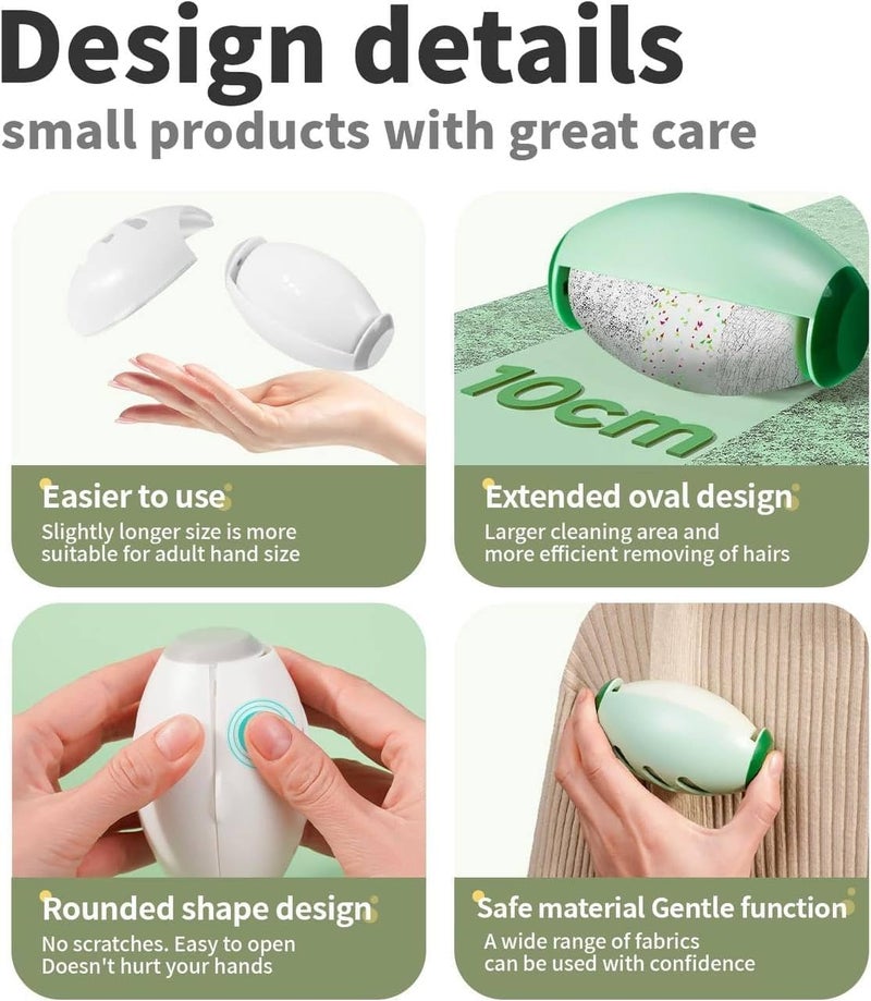 Ncry Reusable Lint Roller Ball Mini Travel Size Lint Roller for Clothes On The Go Lint Roller Ball Small Portable Lint Ball Remover for Clothes and Pet Hair Extra Sticky Washable Gel - Image 5
