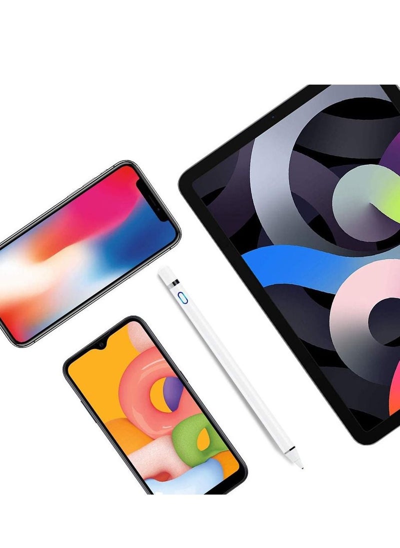سجريني - قلم ستايلس نشط متوافق مع شاشات اللمس لنظامي التشغيل iOS و Android ، قلم رصاص لجهاز iPad بوظيفة اللمس المزدوج ، قلم قابل لإعادة الشحن لأجهزة iPad / iPad Pro / Air / Mini / iPhone / الهاتف المحمول / Samsung / الجهاز اللوحي للرسم والكتابة - Image 1
