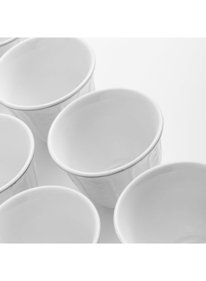 ماستر جولد طقم فناجين قهوة سعودي مكون من 12 قطعة من البورسلين سعة 80 مل مع شعار بارز | فناجين قهوة مثالية للمكاتب والمناسبات المختلفة والحفلات | أطقم فناجين قهوة للضيافة - Image 5