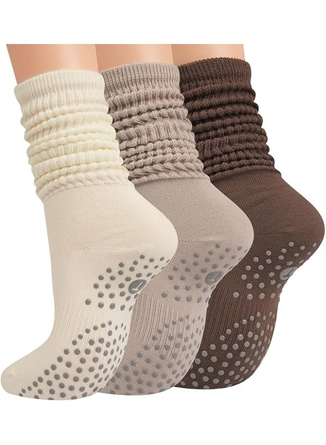 Grip Pilates Socks for Women, Non-Slip Yoga Slouch Socks for Barre, Comfortable Slipper Socks for Hospital, Workout, Ideal for Exercise, Fitness, and Relaxation - Image 1