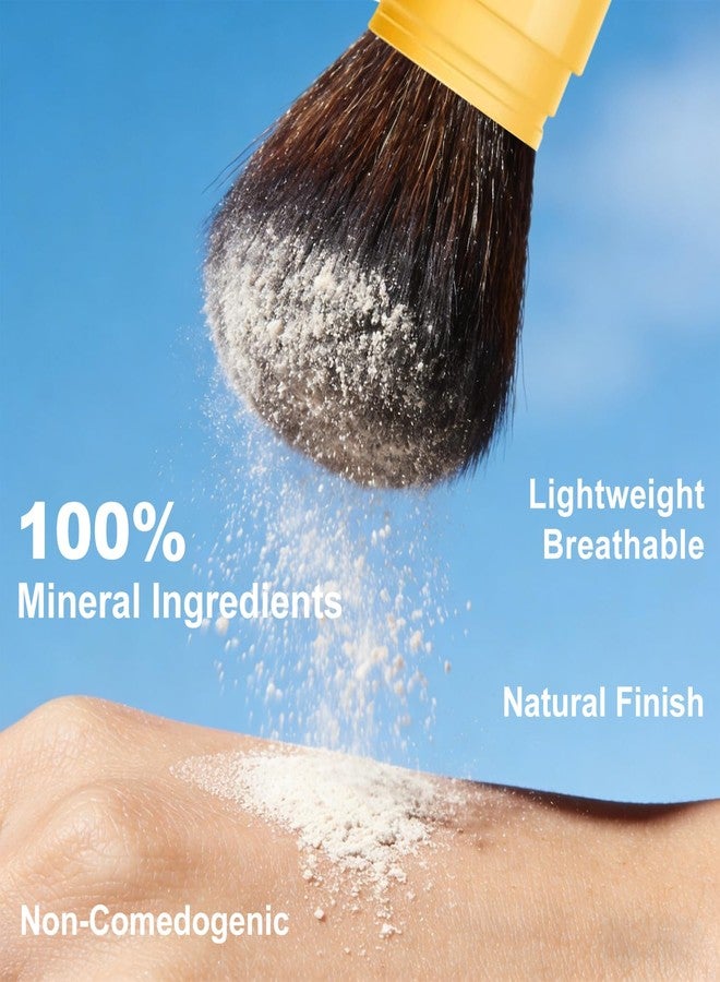 LemonSac Mineral Sunscreen Setting Powder for Face & Scalp, SPF 35 Translucent Loose Powder, Mineral Brush Powder, Oil Control Natural Matte Finish, Lasting Lightweight Breathable (Fair) - Image 3