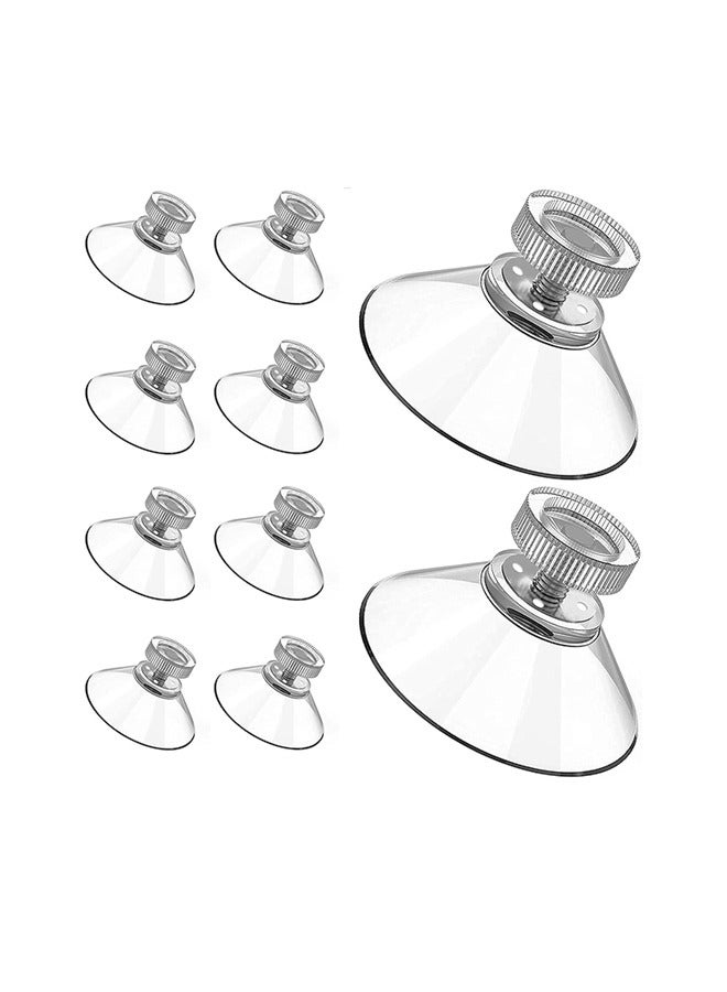 10PCS Sucker Cup Suction Hook Plastic Sucker Pad Holder Silicone Round Strong Transparent - Image 1