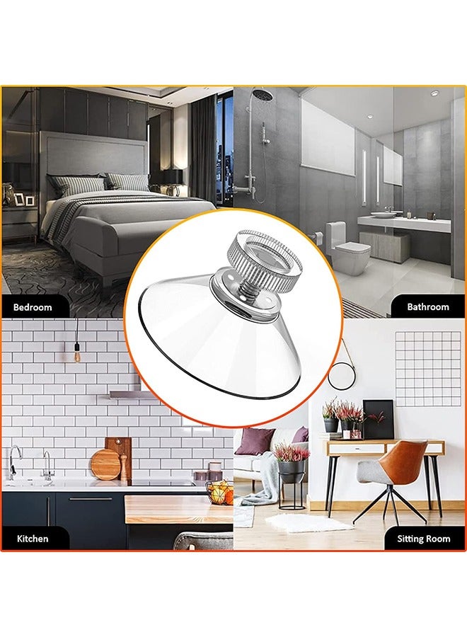 10PCS Sucker Cup Suction Hook Plastic Sucker Pad Holder Silicone Round Strong Transparent - Image 3