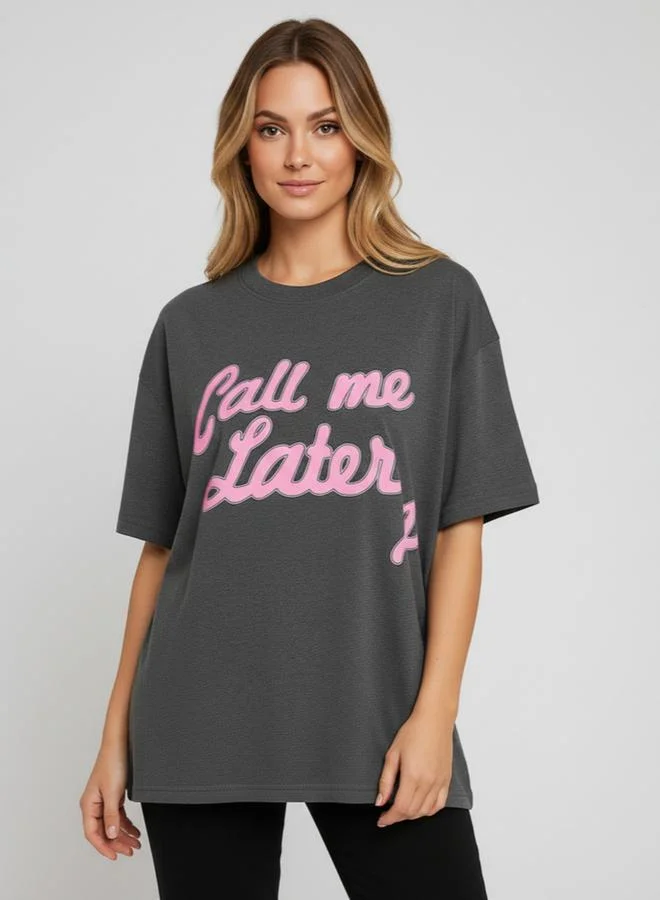 بوز تيشيرت بطبعة جرافيك