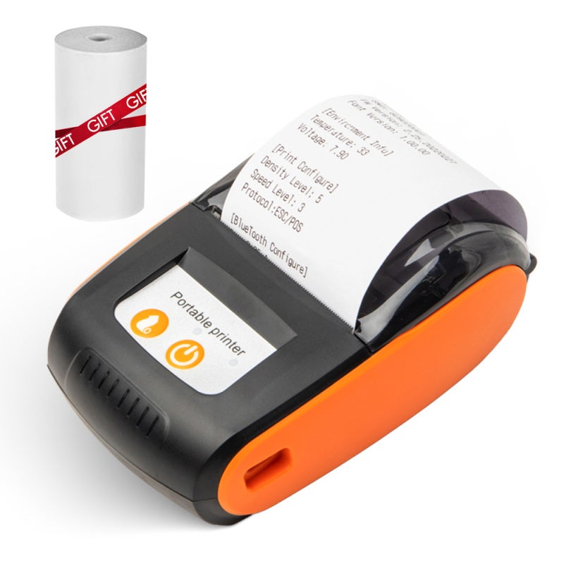 Thermal Receipt Printer 58mm BT USB Portable POS Label Printer - High-Speed 70mm/s Printing - Wireless Mobile Receipt Maker for Supermarkets Restaurants Retail Stores - Image 1