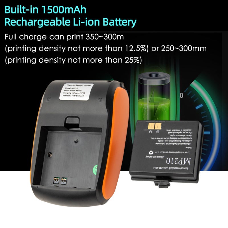 Thermal Receipt Printer 58mm BT USB Portable POS Label Printer - High-Speed 70mm/s Printing - Wireless Mobile Receipt Maker for Supermarkets Restaurants Retail Stores - Image 4