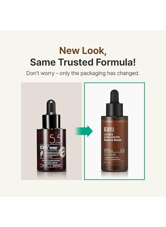 ACWELL Licorice pH Balancing Advanced Facial Serum Ampoule 30ml | Brightening Serum for Dark Spots & Acne | Reduces Blemishes & Fine Lines | Lightweight K-Beauty Formula for Radiant, Glowing Skin - Image 2