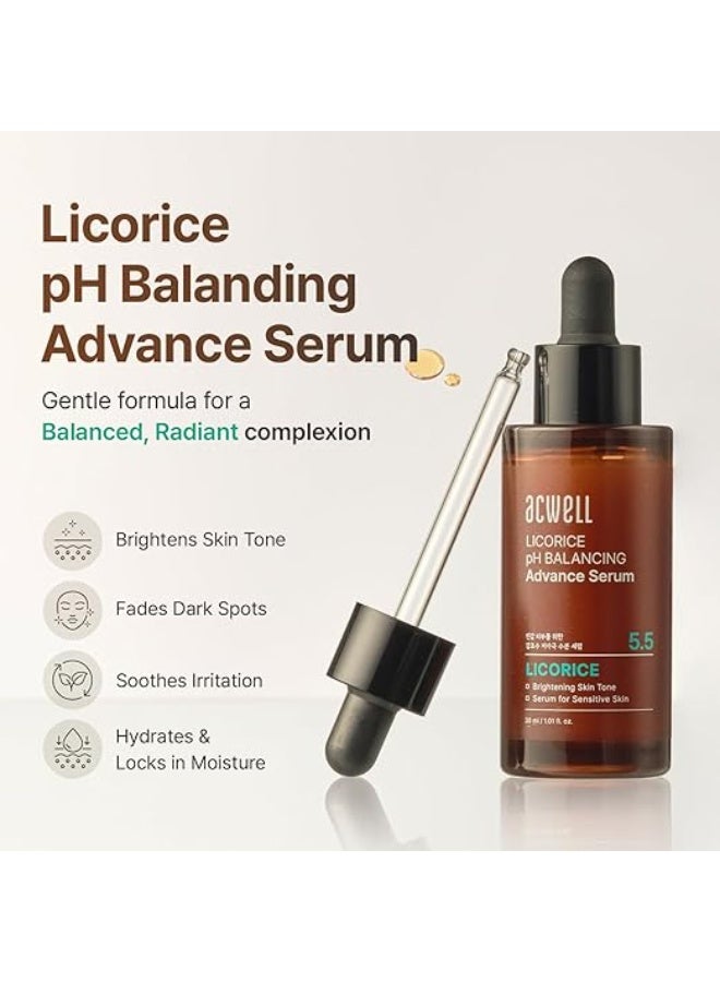 ACWELL Licorice pH Balancing Advanced Facial Serum Ampoule 30ml | Brightening Serum for Dark Spots & Acne | Reduces Blemishes & Fine Lines | Lightweight K-Beauty Formula for Radiant, Glowing Skin - Image 3
