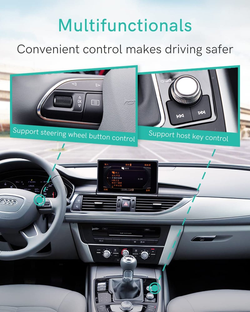 CHOOCL محول السيارة CHOOCL Bluetooth 5.0 aptX-HD متوافق مع Audi AMI MMI و Mercedes Media Interface و Volkswagen MDI Connector (A2-Audi2G) - Image 3
