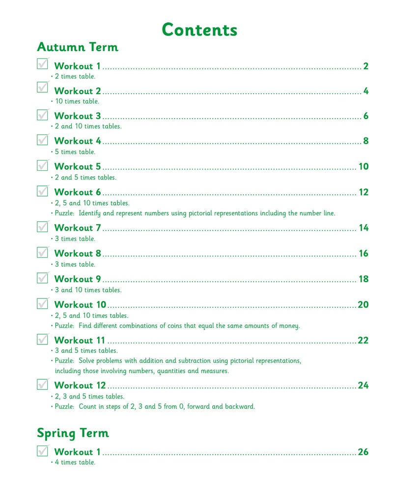 New Ks2 Maths Times Tables 10Minute Weekly Workouts Year 3 - Image 2