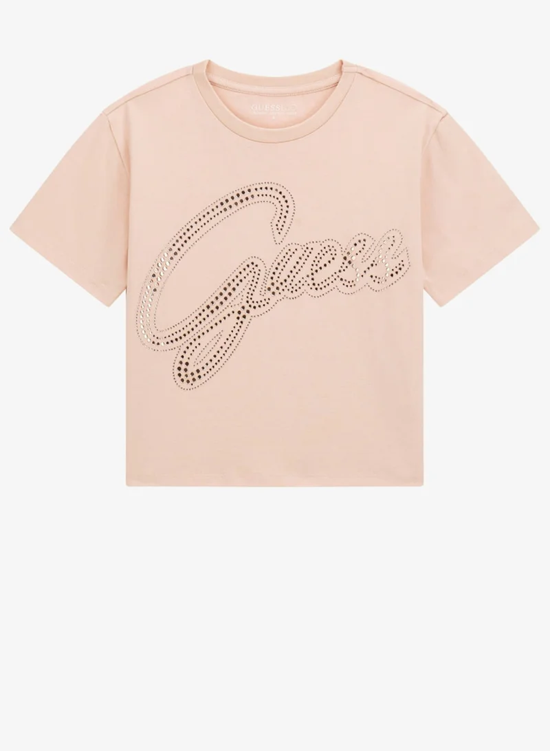 GUESS Kids Slogan Crew neck T-Shirt