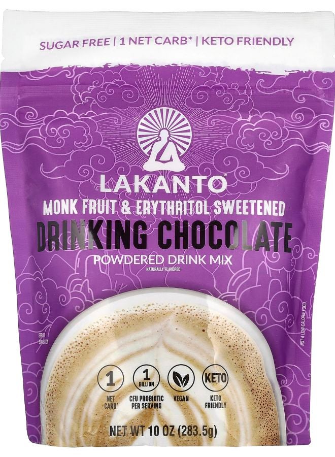 Drinking Chocolate Powdered Drink Mix Monk Fruit & Erythritol Sweetened 10 oz (283.5 g)