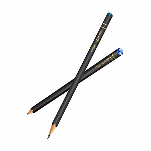 FLAIR Creative Series Gem 2B Graphite Pencil Tumbler | Extra Dark Pencil | Black Matte Finish Body | Lightweight With Comfortable Grip | Pack of 50 Pencils - Image 2