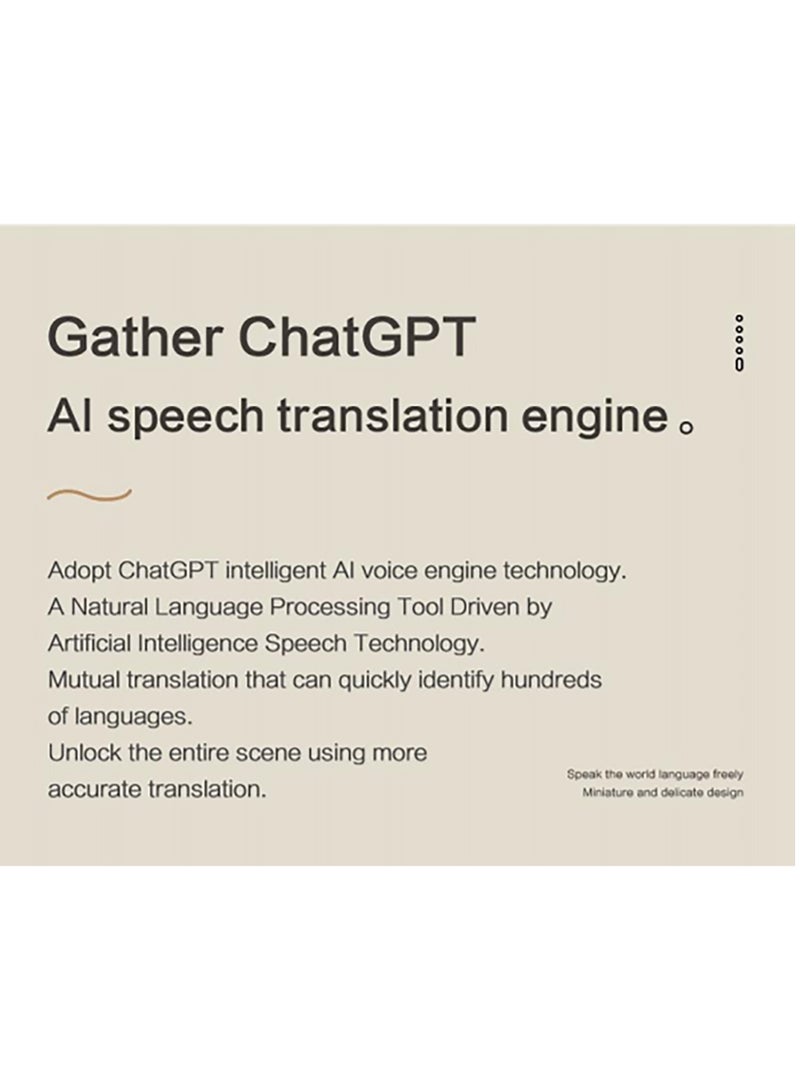 Portable Translator -"Speak Freely" Magnetic Suction Model Available on Both Android and IOS Systems【138+ Supported Languages】【Gather Chat GPT Al Speech Translation Engine】Black Translator - Image 2
