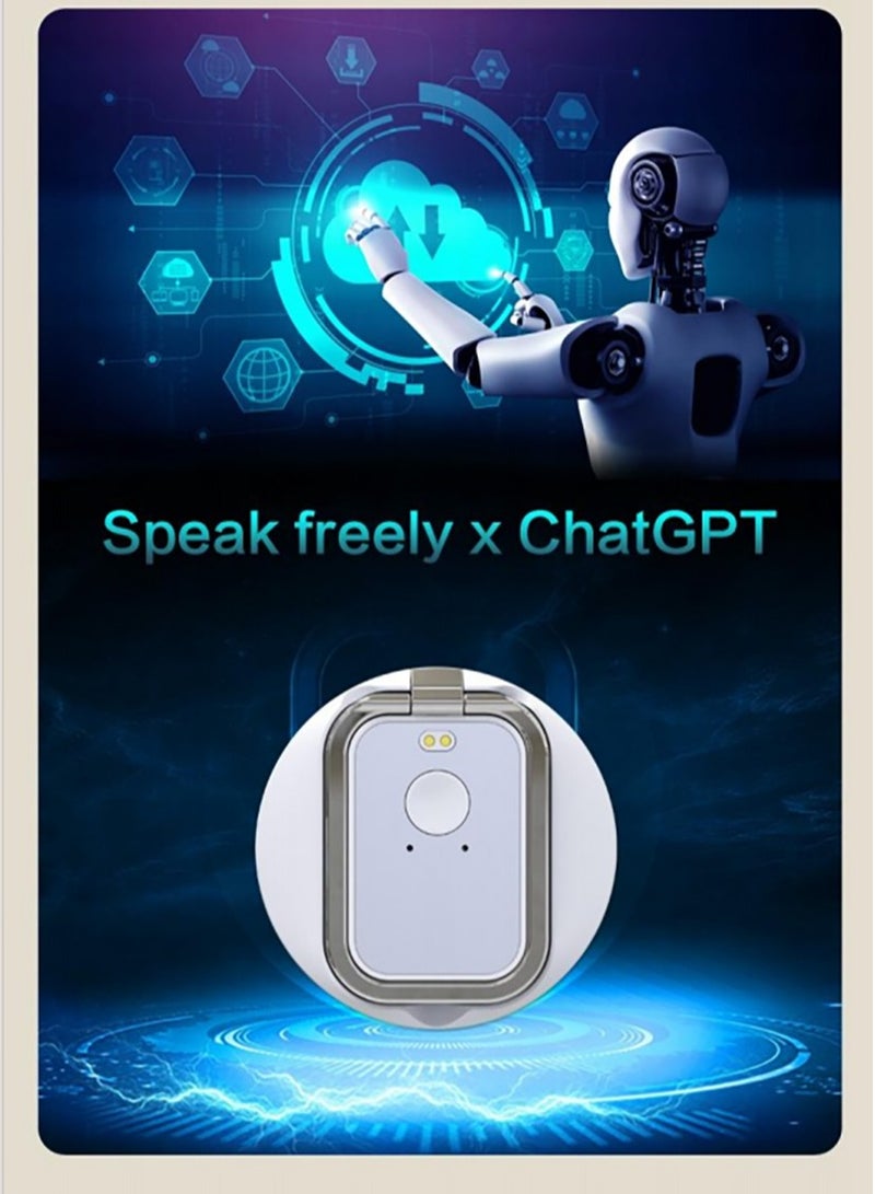 Portable Translator -"Speak Freely" Magnetic Suction Model Available on Both Android and IOS Systems【138+ Supported Languages】【Gather Chat GPT Al Speech Translation Engine】Black Translator - Image 3