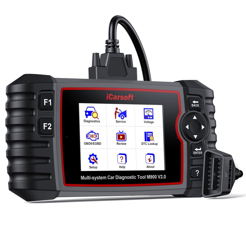 أداة فحص تشخيصية OBD2 لمرسيدس بنز سبرينتر iCarsoft M900 V20 ماسح ضوئي قارئ رموز لمحركات نقل الهواء أنظمة الوسائد الهوائية زيت SASEPBETCINJ إعادة تعيين اختبار البطارية