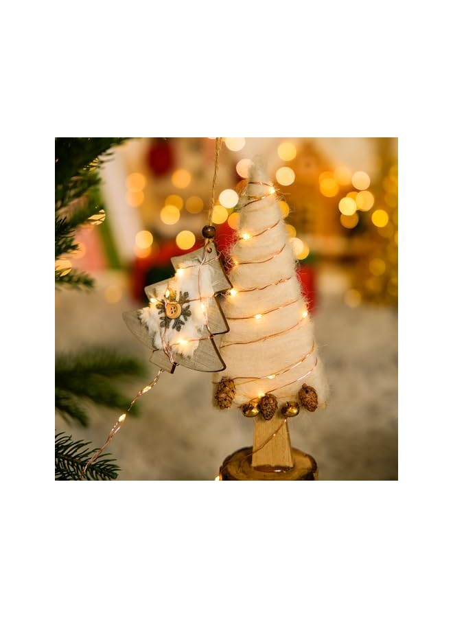 The Bros عبوة 2 من أضواء الجنية تعمل بالبطارية مع جهاز تحكم عن بعد، إجمالي 100 LED 10م أضواء تعمل بالبطارية، 8 أوضاع أضواء خيط متلألئة لغرفة النوم، ديكور داخلي للشجرة، أبيض دافئ - Image 3