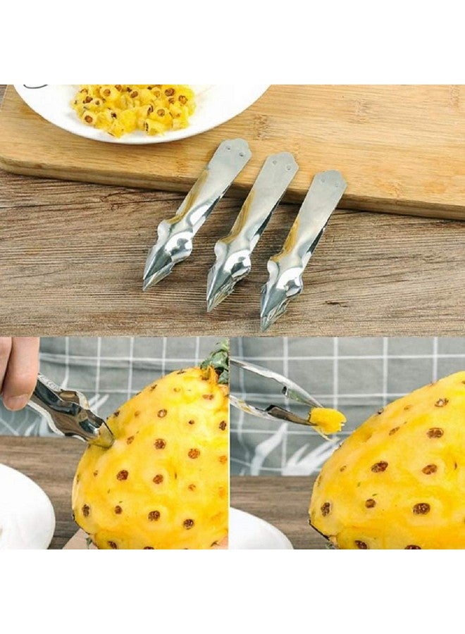 Arto Stainless Steel Pineapple Eye Remover Tool - Eye Peeler, Practical Seed Remover Clip Slicer Clip Fruit Kitchen Tool (1Pc) - Image 3
