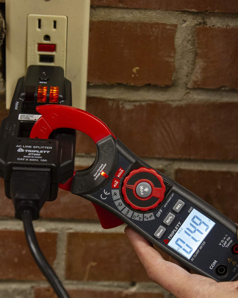 Triplett ET200 AC Line Splitter and GFCI Outlet/Receptacle Tester with 5 Visual Indicators - Image 2