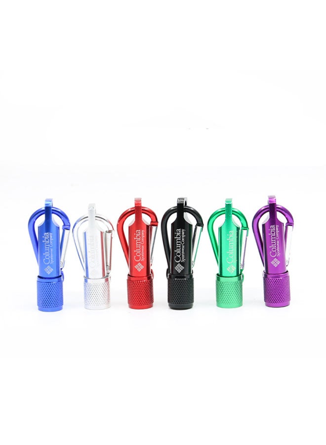 Outdoor Camping Mountaineering Strong Light Mini Flashlight Aluminum Alloy Small Flashlight Household Keychain Lamp Gift Flashlight-Color:Silver  - Image 4