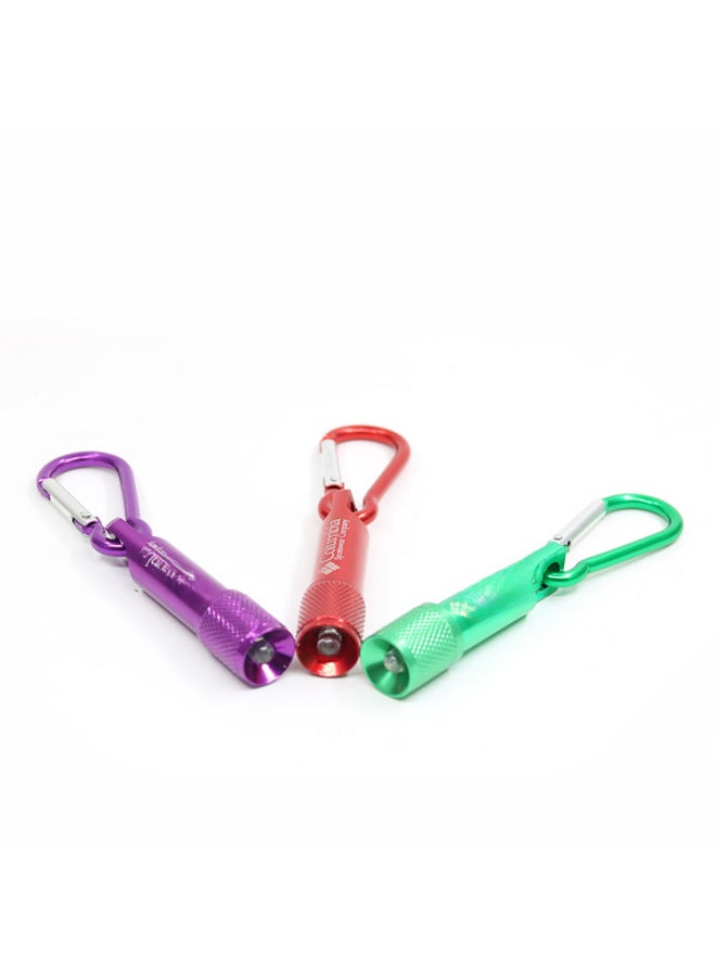 Outdoor Camping Mountaineering Strong Light Mini Flashlight Aluminum Alloy Small Flashlight Household Keychain Lamp Gift Flashlight-Color:Silver  - Image 2