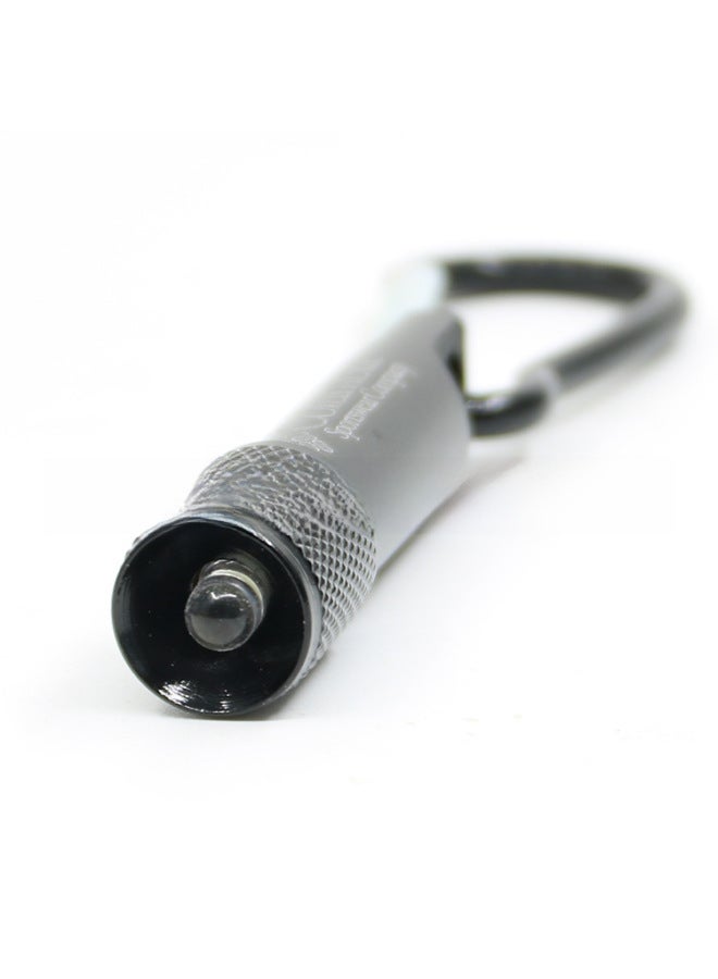 Outdoor Camping Mountaineering Strong Light Mini Flashlight Aluminum Alloy Small Flashlight Household Keychain Lamp Gift Flashlight-Color:Silver  - Image 5