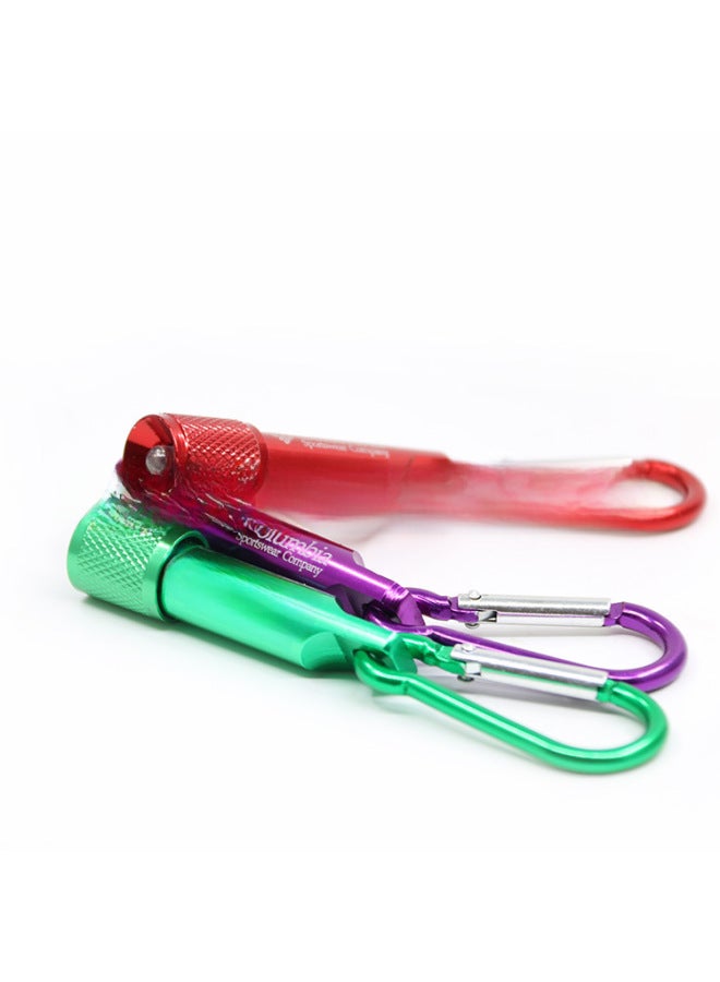 Outdoor Camping Mountaineering Strong Light Mini Flashlight Aluminum Alloy Small Flashlight Household Keychain Lamp Gift Flashlight-Color:Silver  - Image 3