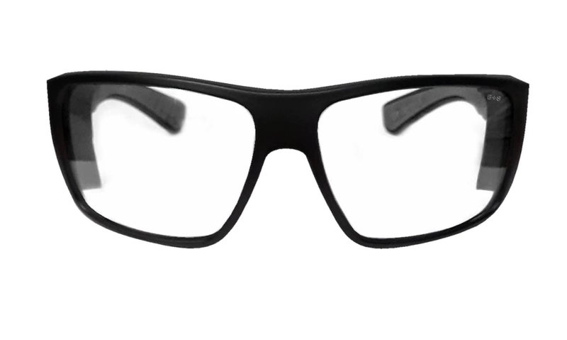 BOMBER Safety Glasses for Men, Matte Black frame with Clear Safety Lens, Non-Slip Gray Foam Lining, Guaranteed ANSI Z87+ Compliant - MA101 - Image 2