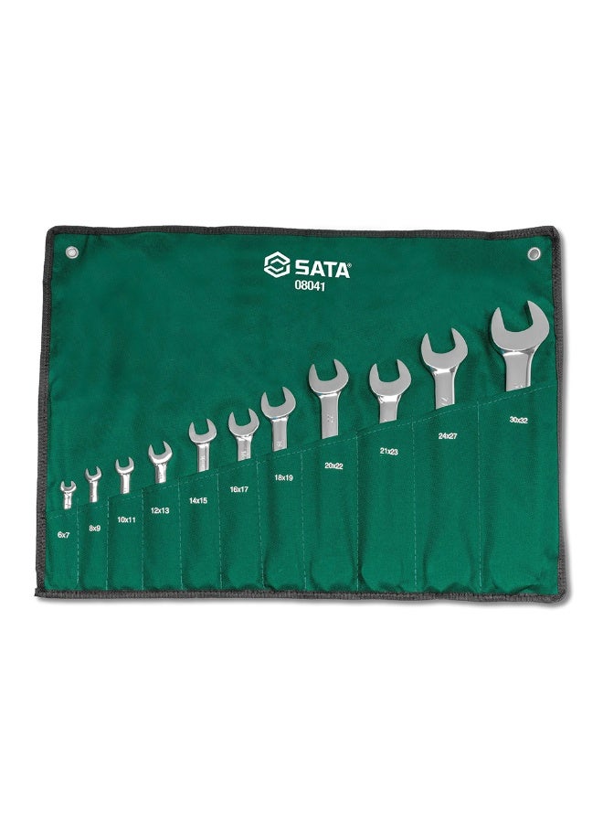 SATA ST08041 11-Piece Metric Double Open End Wrench Set - Image 1