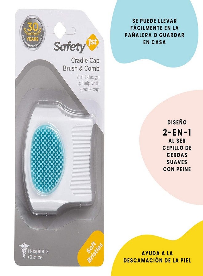 Safety 1st Cradle Cap Brush and Comb , White/Blue - Image 3