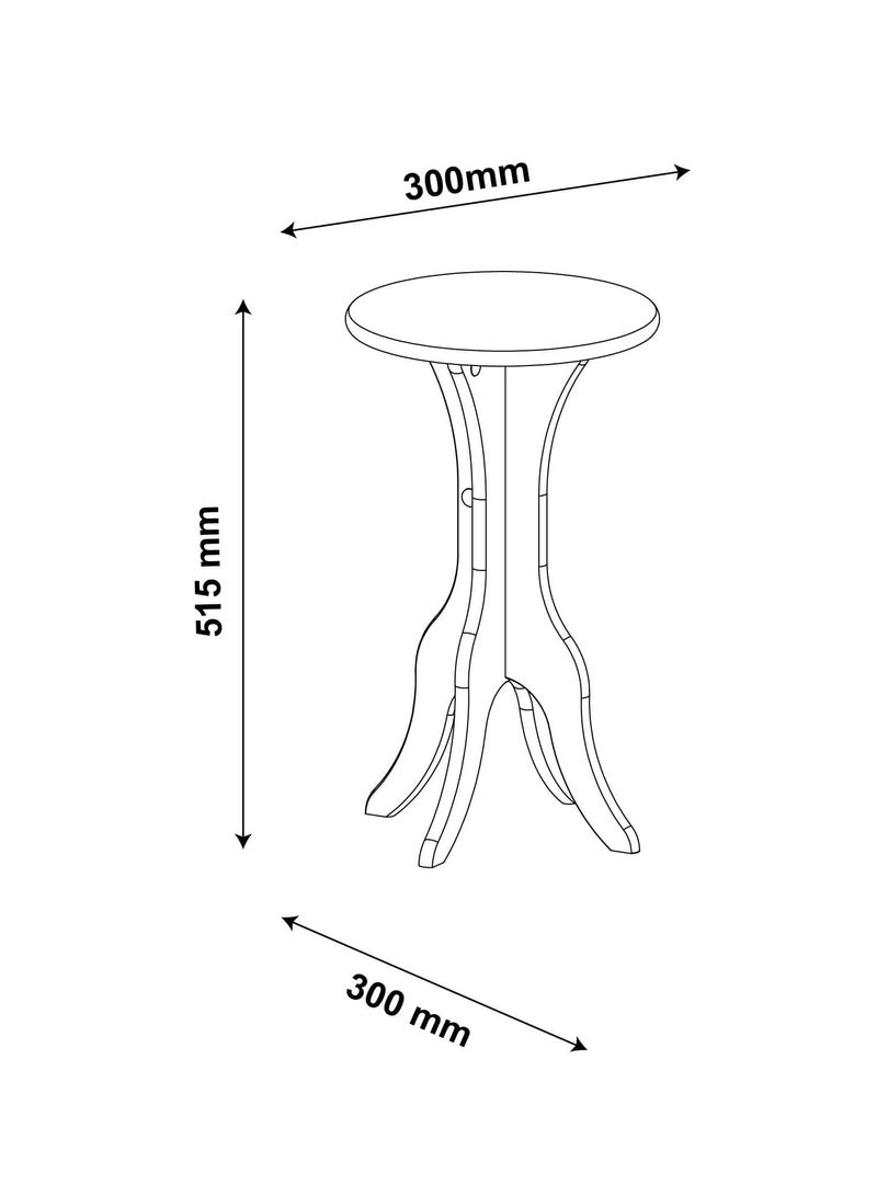 Pilati End Table Small White color51.5x30x30 cm  - Image 3