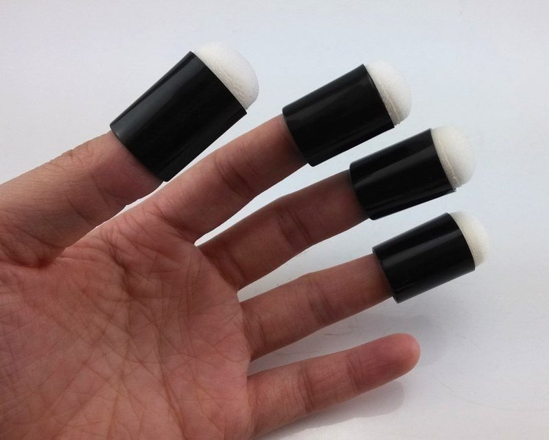 yueton 10pcs Finger Sponge Daubers Art and Craft Drawing Project Finger Painting Sponge Set - Image 4