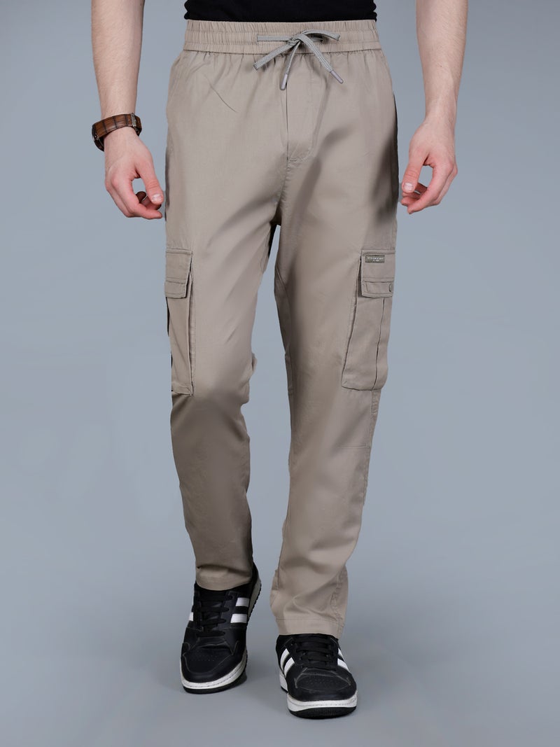 فورت كولينز بنطلون كارجو رجالي سادة مع رباط - Image 1