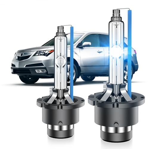 SENROBO Fit for Acura 20072015 MDX RL RDX 20042014 TL TSX D2S HID Xenon Headlight Bulbs350 BrightnessHigh Low Beam Light Bulb8000K White BluePlug and PlayPack of 2 - Image 1