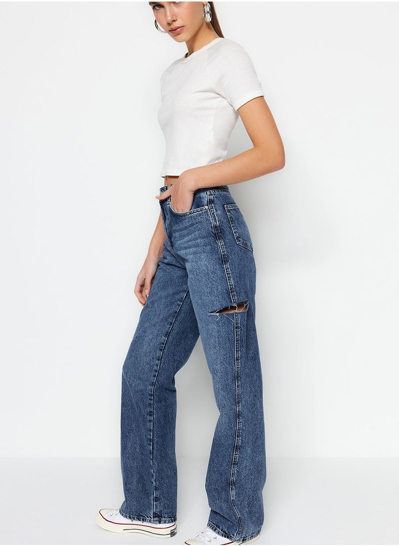 trendyol Ripped Wide Leg Jeans  - Image 1