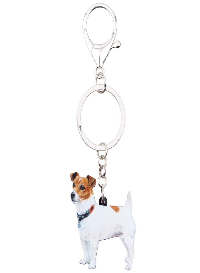 DUOWEI Cute Jack Russell Dog Keychain Acrylic Puppy Pets Keyring Car Purse for Women Teen Girls Charm Gifts (Brown) - Image 4
