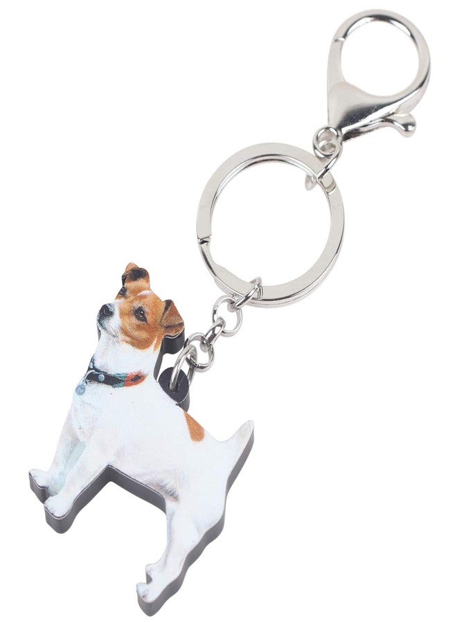 DUOWEI Cute Jack Russell Dog Keychain Acrylic Puppy Pets Keyring Car Purse for Women Teen Girls Charm Gifts (Brown) - Image 3