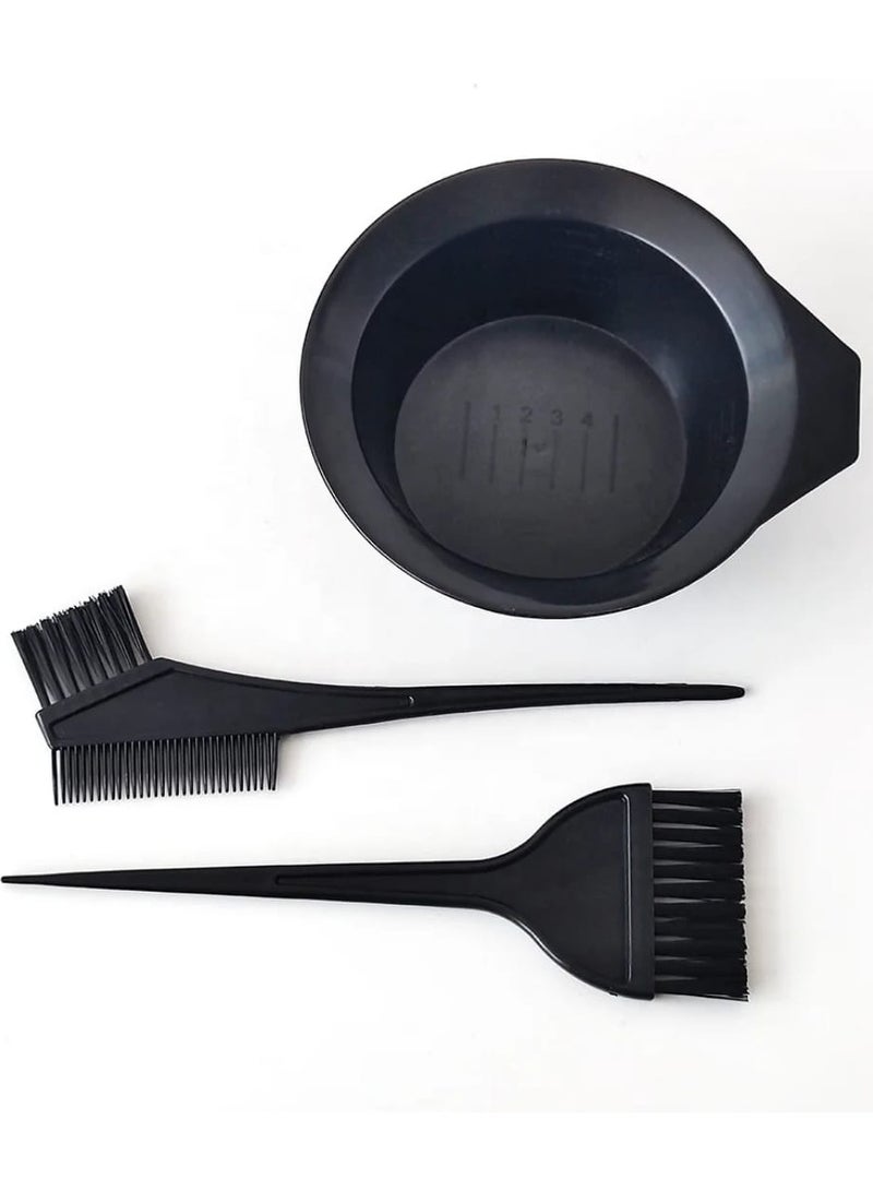 Professional Hair Dye Brush Kit,3 pieces with Mixing Bowl, Black 20.3cm Lenght - Image 2