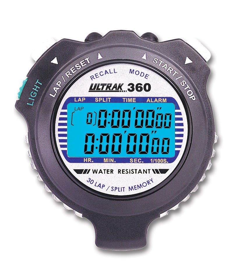 ULTRAK 360 Stopwatch â€“ Dual Split Memory Timer, Electro-Luminescent Display, Water-Resistant Sports Watch, Calendar and Alarm Timepiece, Coach's Training Tool - Image 1