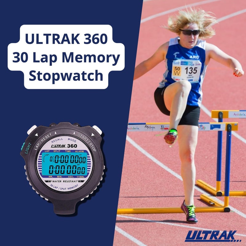 ULTRAK 360 Stopwatch â€“ Dual Split Memory Timer, Electro-Luminescent Display, Water-Resistant Sports Watch, Calendar and Alarm Timepiece, Coach's Training Tool - Image 2
