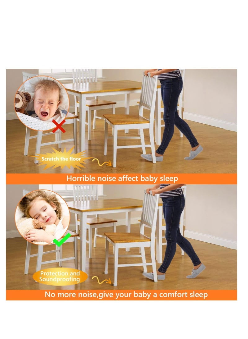 Zikra Chair Leg Floor Protectors Furniture Pads Square for Hardwood Floors Furniture Sliders for Chair Legs Rectangle Floor Protectors for Chairs Silicone Chair Leg Caps Cover 25pcs - Image 3