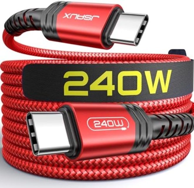 JSAUX 240W USB C to USB C Cable 3M, Type C Cable PD 3.1 usb C Fast Charging Cable Compatible with MacBook Pro Air, iPad, Dell XPS, iPhone 17/Air/17 Pro Max/16/15, iPhone 17e, Samsung Galaxy S24,  Pixel - Image 2