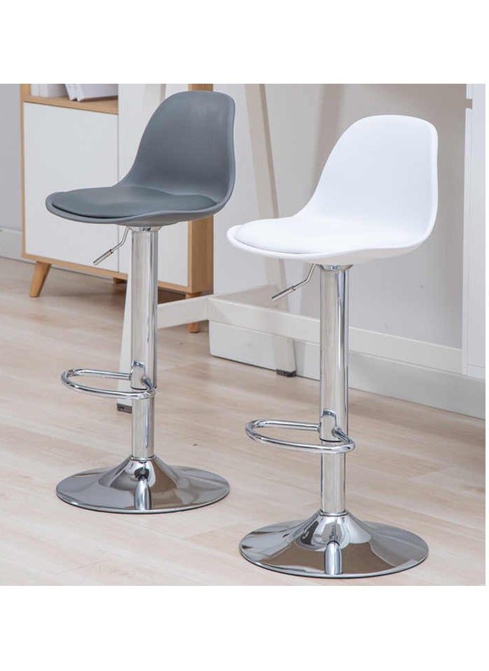 NORAN bar stools kitchen bar stool leather barstools swivel lift counter chairs( WHITE)  - Image 5