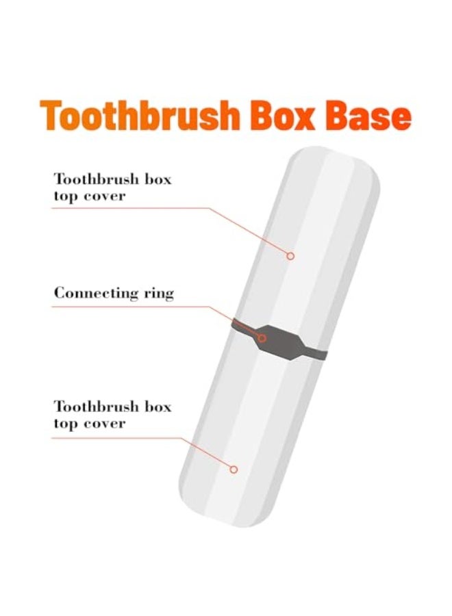 Generic 2Pcs Denture Cleaning Brush with Case Travel False Teeth Toothbrush with Multi-Layered Soft Bristles Effective Denture Cleaner Brushes kit Ergonomic Rubber Handle  - Image 5
