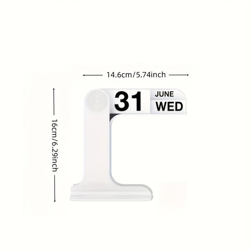 1pc Rotating Desk Calendar Weekly Monthly View Spinning Base Reusable Office Planner - Image 5