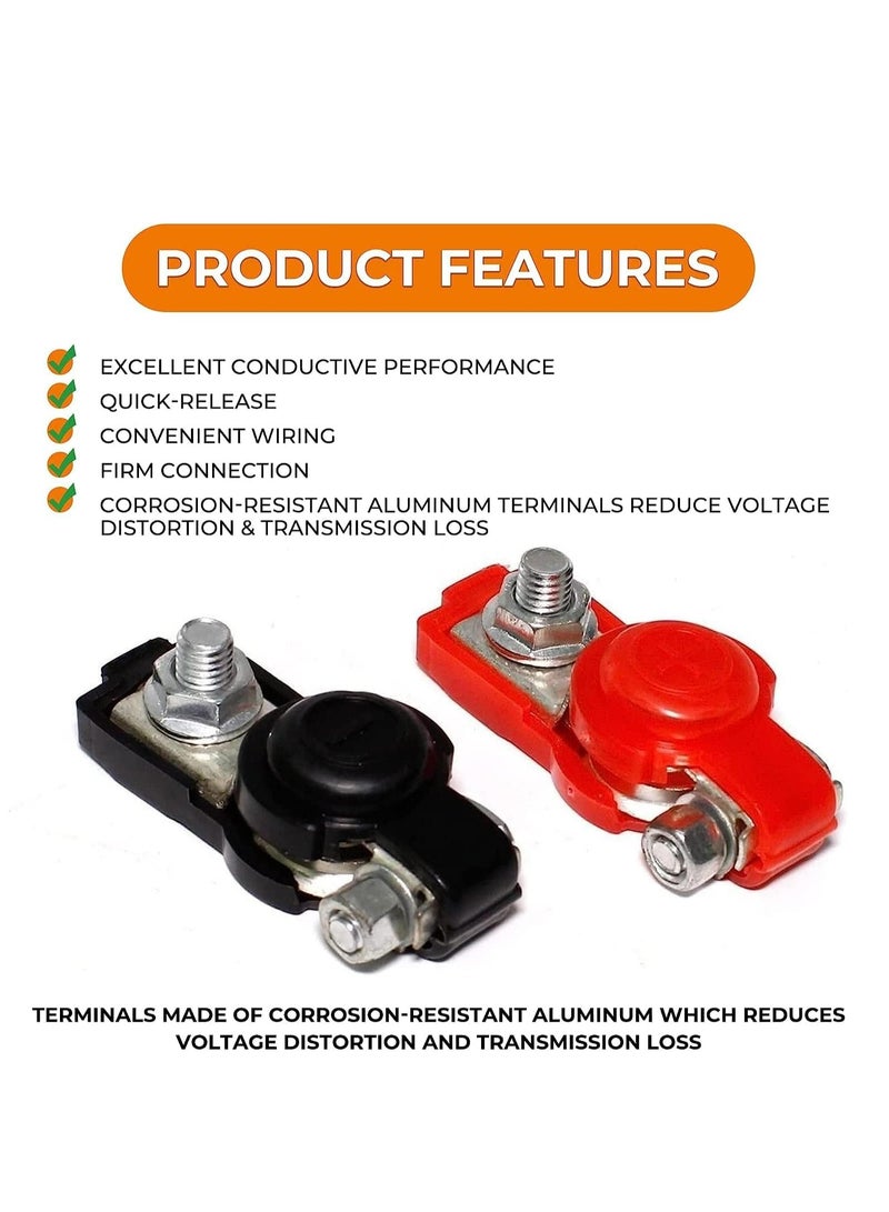 Loquat Negative  Positive Battery Terminals，Clamps Connectors Applicated in Car,Van and More - Image 3