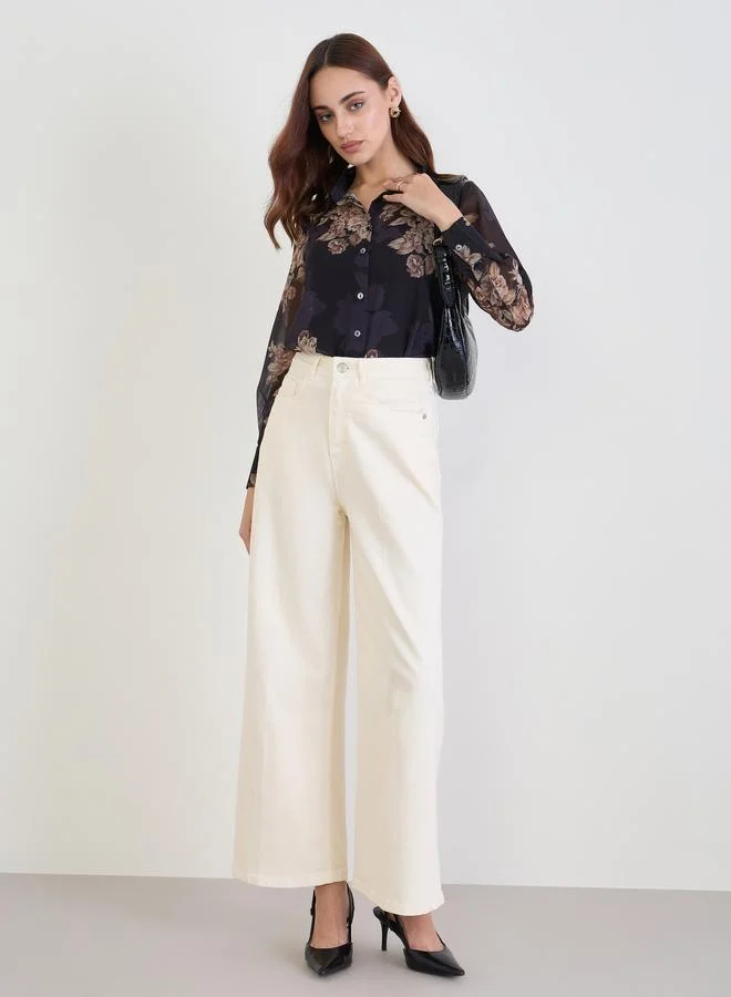 ستايلي بلوزة شيفون بطبعة زهور