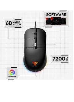 FANTECH Fantech VX9S  RGB Wired Gaming Mouse, 60 IPS Speed / 20G Acceleration, Adjustable 400 - 7200 DPI  DPI Optical Sensor,10 million Clicks, RGB Lighting Effects, 6 Programmable Buttons Gaming Mice  - Image 2